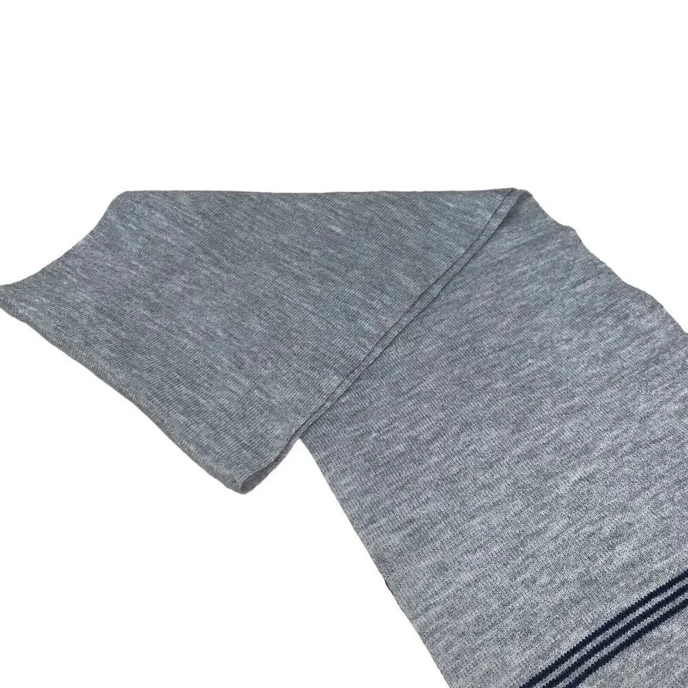 Levi's Unisex Knit Scarf 100% Acrylic Colorblock Gray Blue 58 in. by 11 in.